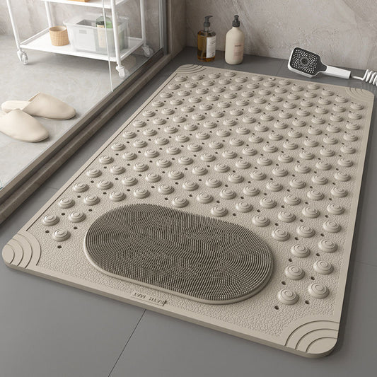 Anti Slip PVC Bathroom Mat With Massage Points (SA2510-113)Beige Bath Mats Apricot