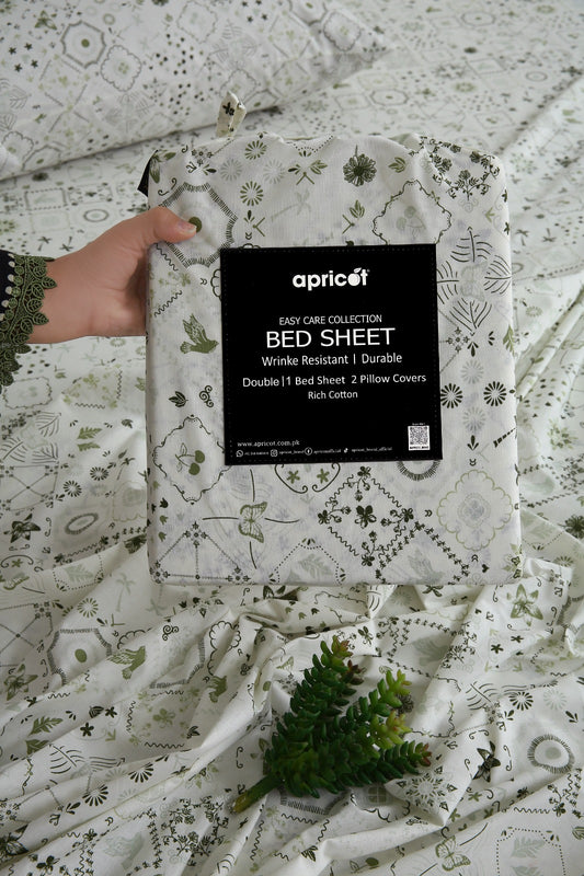 3 PCs Double Bed Sheet With Same Packing-Floral Patchwork