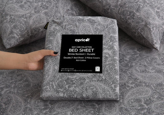 3 PCs Double Bed Sheet With Same Packing-Intricate floral