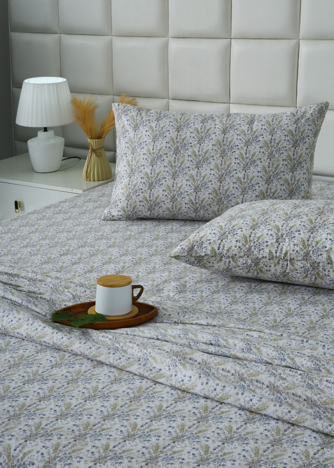 3 PCs Double Bed Sheet With Same Packing-Wildflower Bed Sheets Apricot