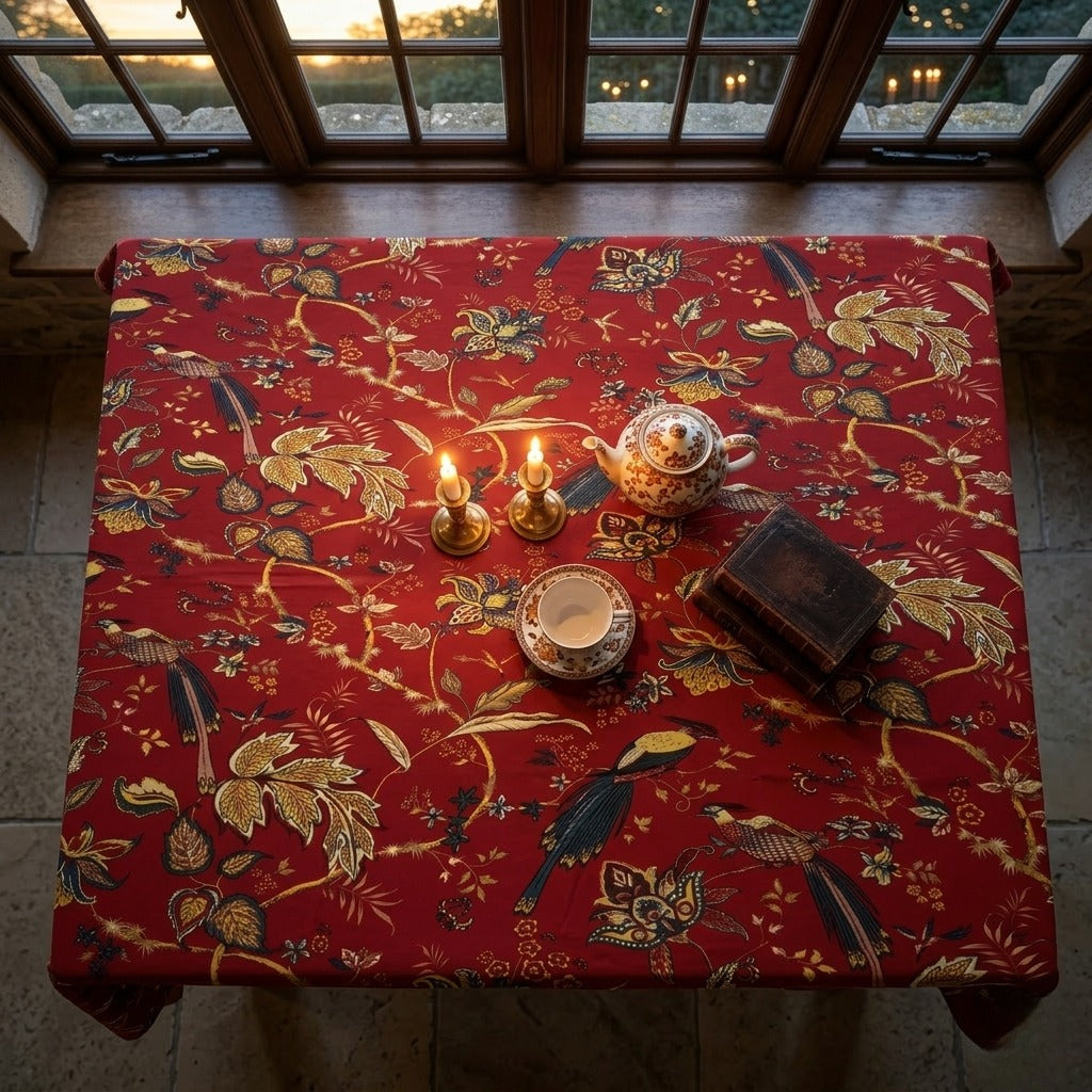 6 & 8 Seater Digital Printed Table Cover-TB50 Table Cover Apricot