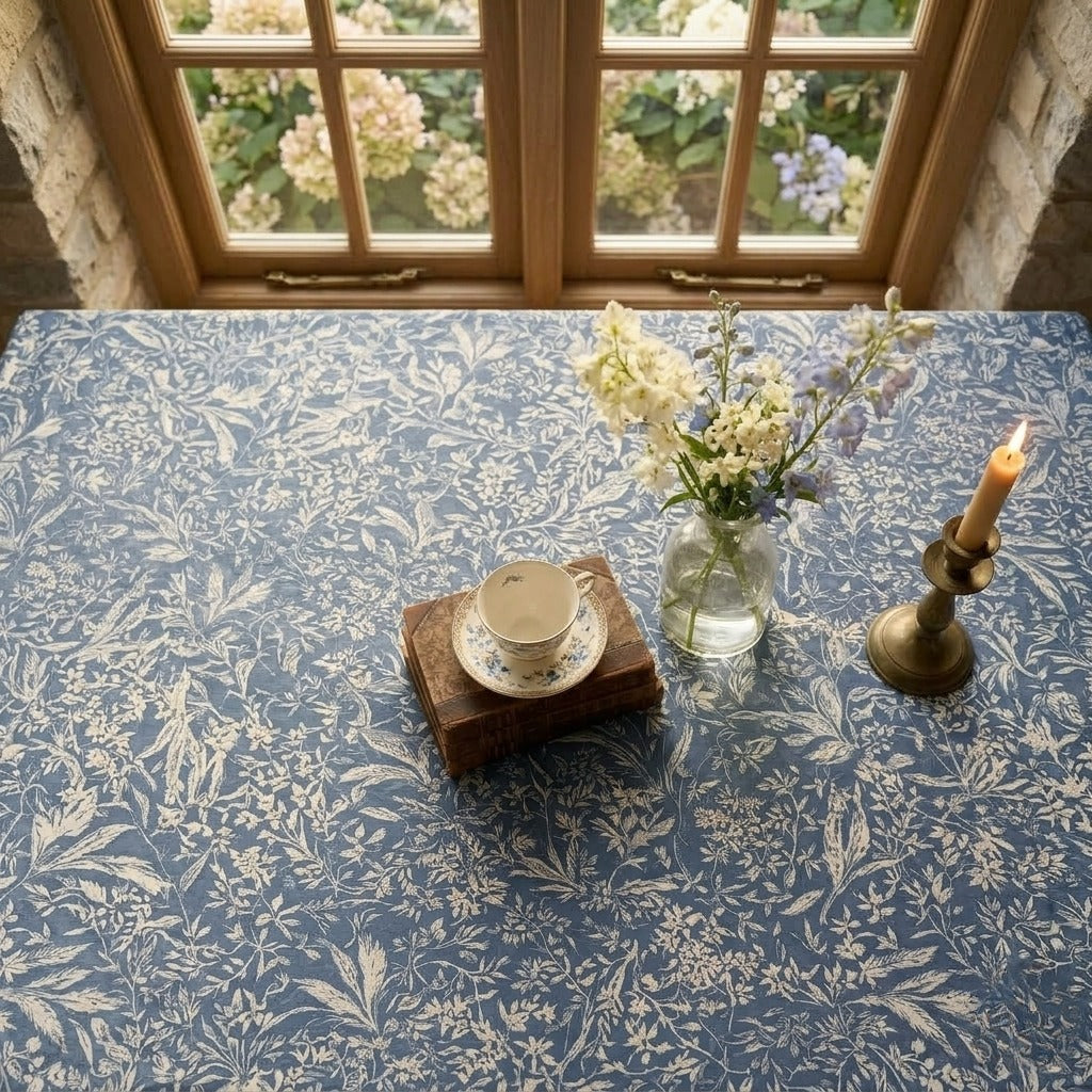 6 & 8 Seater Digital Printed Table Cover-TB63 Table Cover Apricot