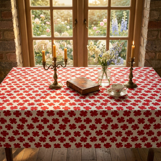 6 & 8 Seater Digital Printed Table Cover-TB58 Table Cover Apricot