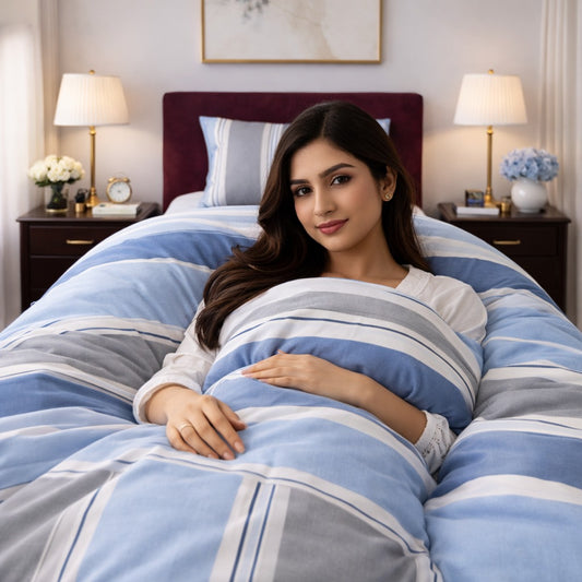 2PCs Single Size Duvet Cover Prism Bed Sheets Apricot