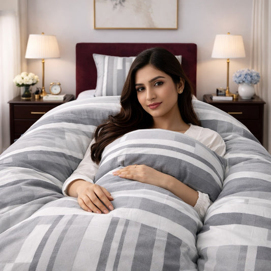 2PCs Single Size Duvet Cover Rhombus Bed Sheets Apricot