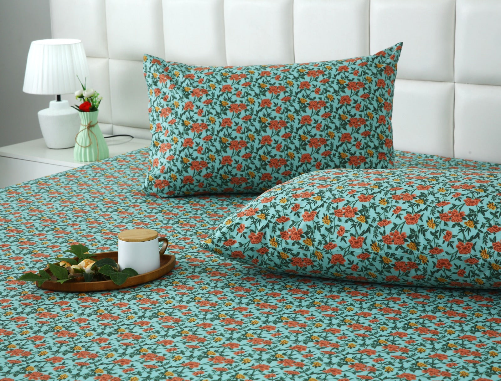 3 PCs Double Bed Sheet With Same Packing- Peach Fuzz Bed Sheets Apricot