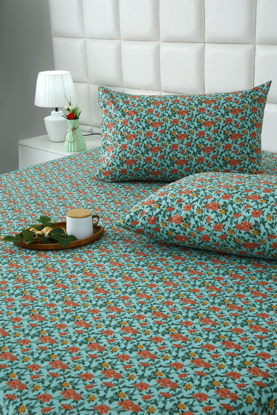 3 PCs Double Bed Sheet With Same Packing- Peach Fuzz Bed Sheets Apricot