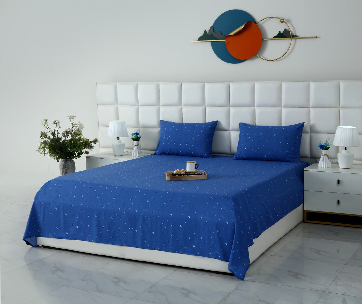 3 PCs Double Bed Sheet With Same Packing-Gossypium Bed Sheets Apricot