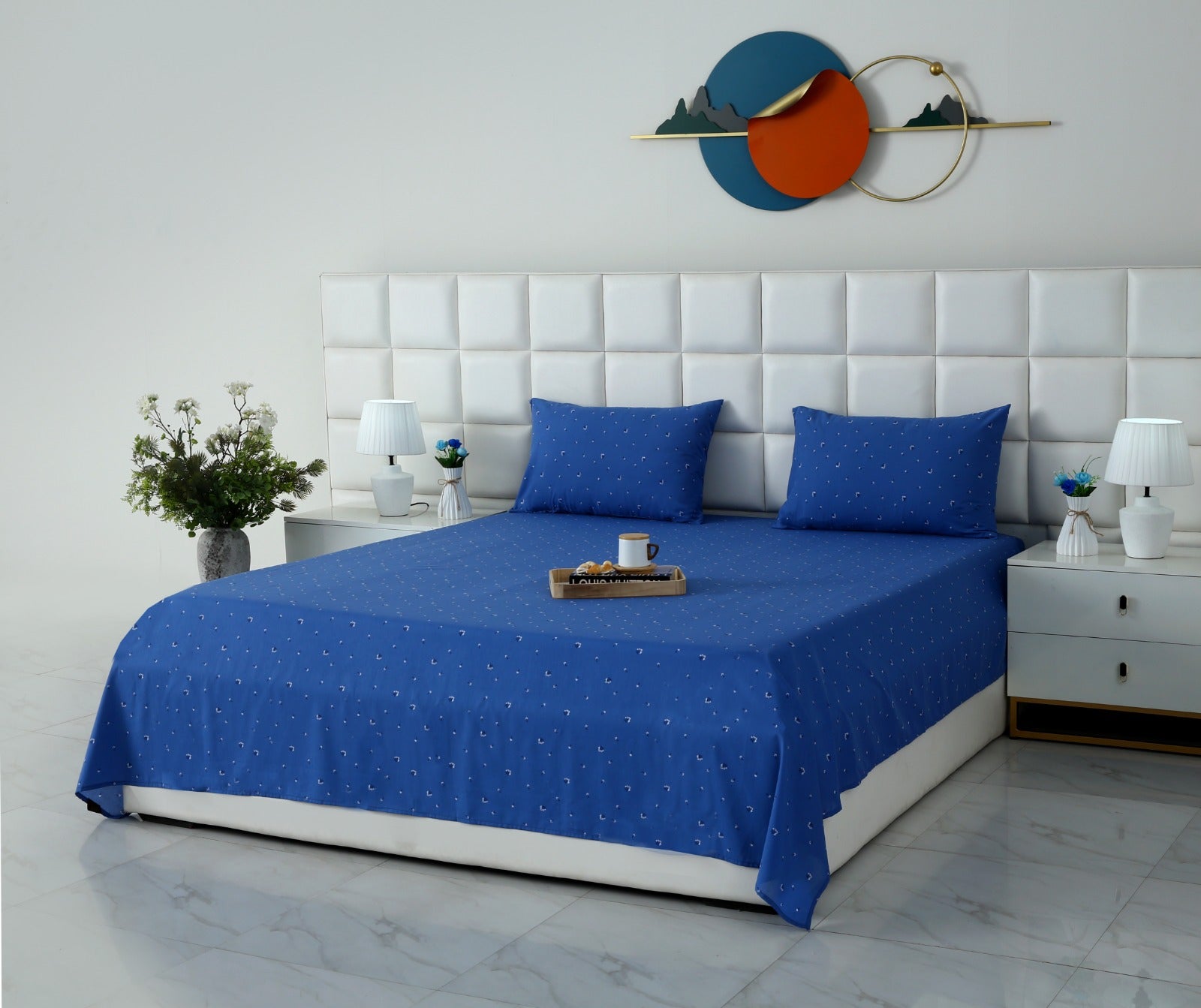 3 PCs Double Bed Sheet With Same Packing-Gossypium Bed Sheets Apricot