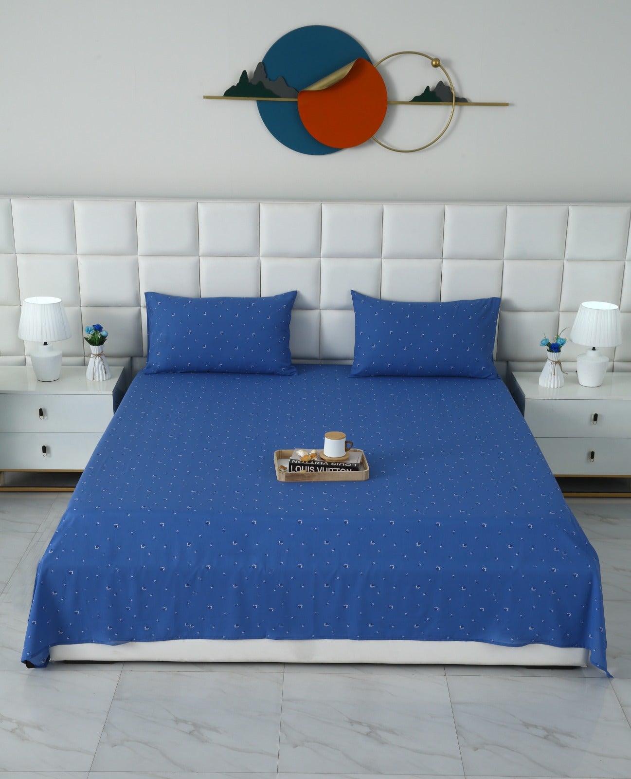 3 PCs Double Bed Sheet With Same Packing-Gossypium Bed Sheets Apricot