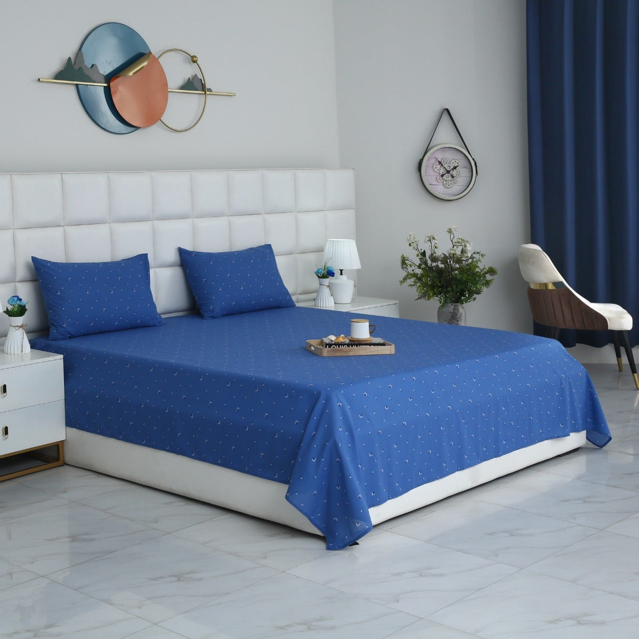 3 PCs Double Bed Sheet With Same Packing-Gossypium Bed Sheets Apricot