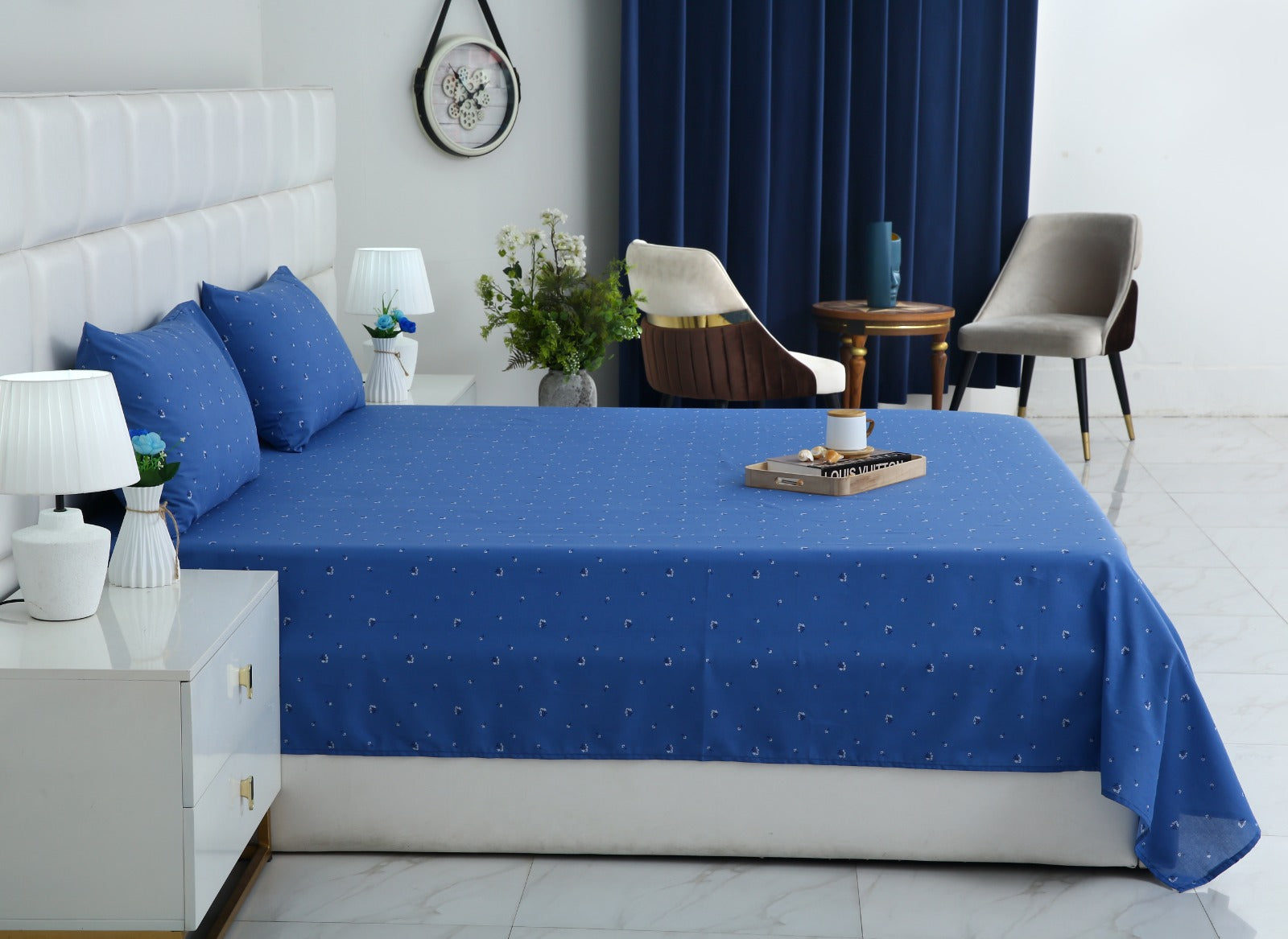 3 PCs Double Bed Sheet With Same Packing-Gossypium Bed Sheets Apricot