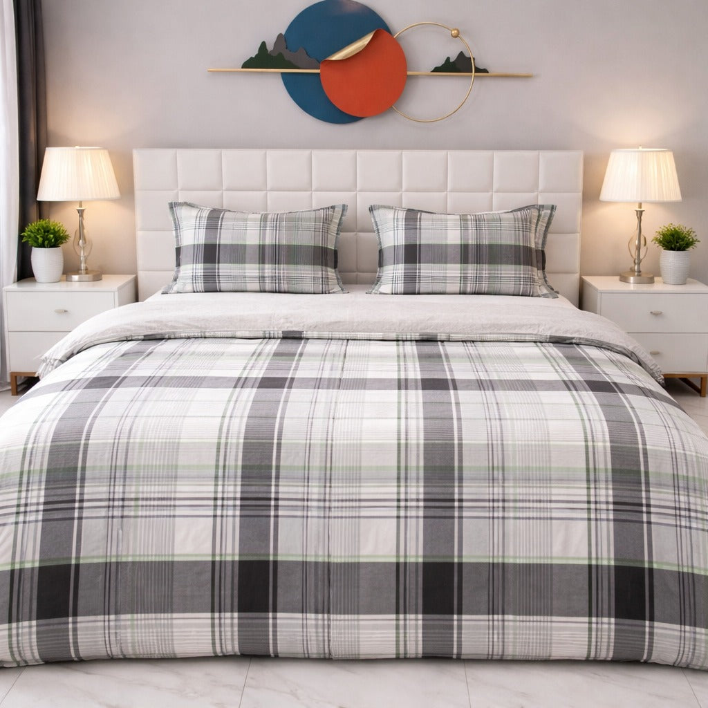 3PCs Double Duvet Cover- Melvern Bed Sheets Apricot