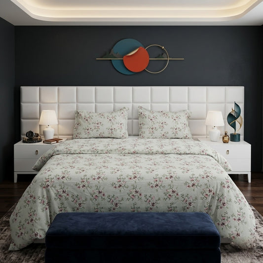 3PCs Double Duvet Cover- Salvia Bed Sheets Apricot