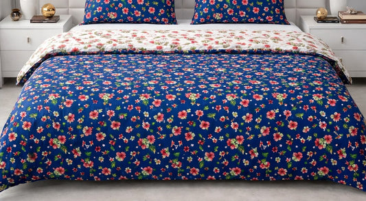 3PCs Double Duvet Cover- Pansy Bed Sheets Apricot