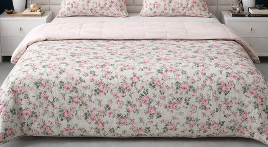 3PCs Double Duvet Cover- Pinks Bed Sheets Apricot