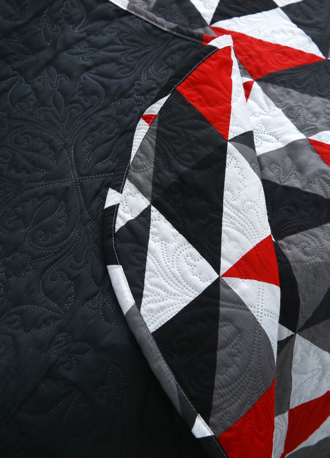 6 PCs Bed Spread Set- Abstract Geometric Bed Spread Apricot