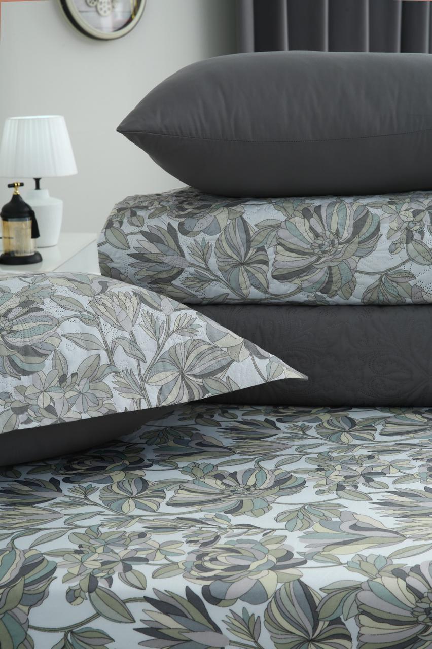 6 PCs Bed Spread Set- Buds Floral Bed Spread Apricot