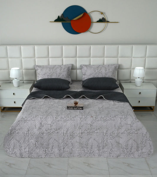 6 PCs Bed Spread Set- Jaipur Waves Bed Spread Apricot