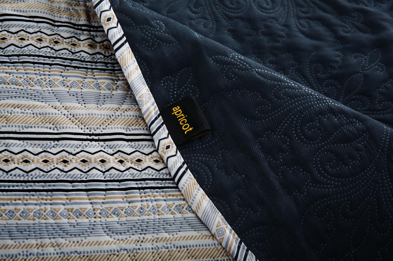 6 PCs Bed Spread Set- Slate Bed Spread Apricot