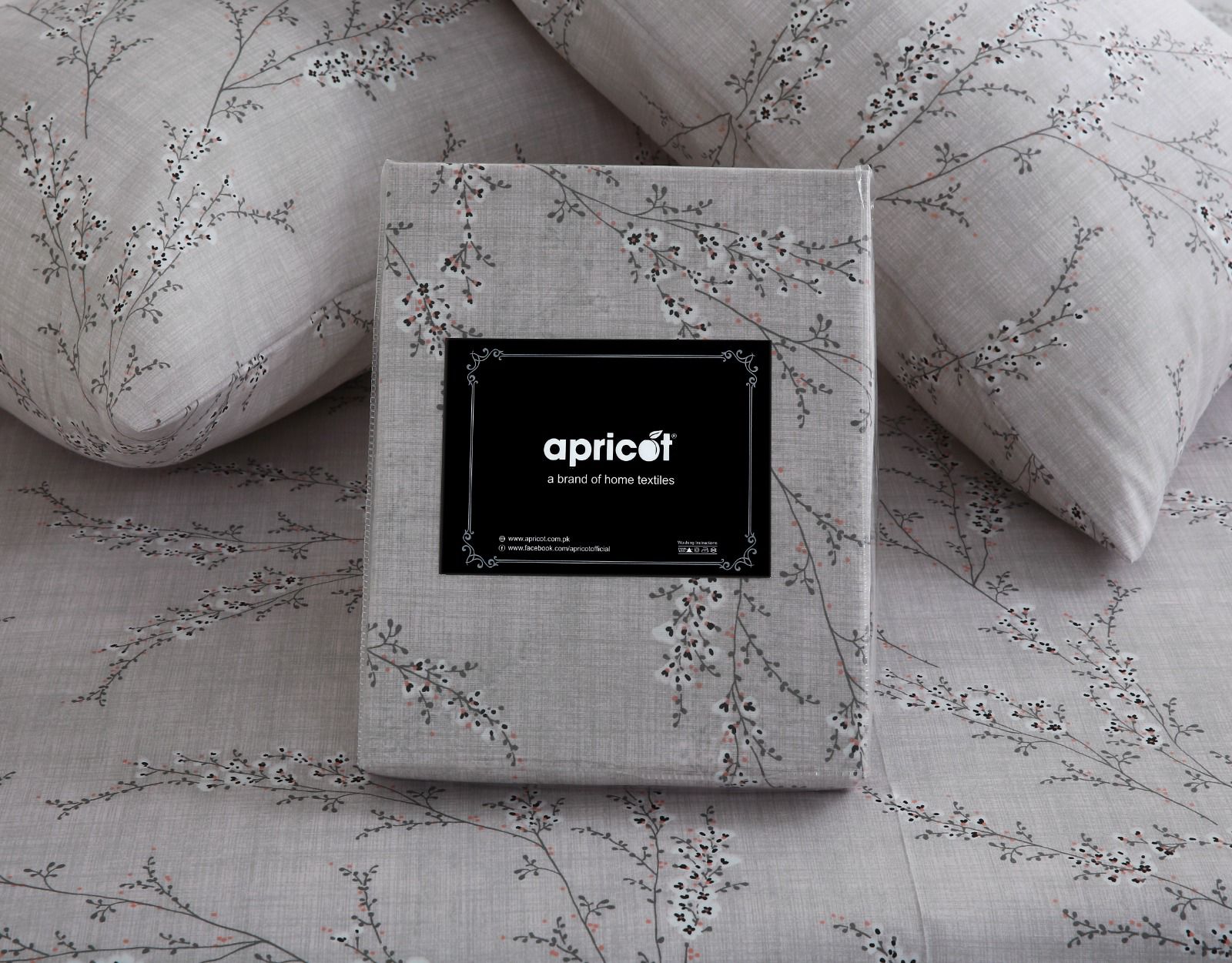 3 PCs Double Bed Sheet- Jaipur Waves BED SHEET Apricot