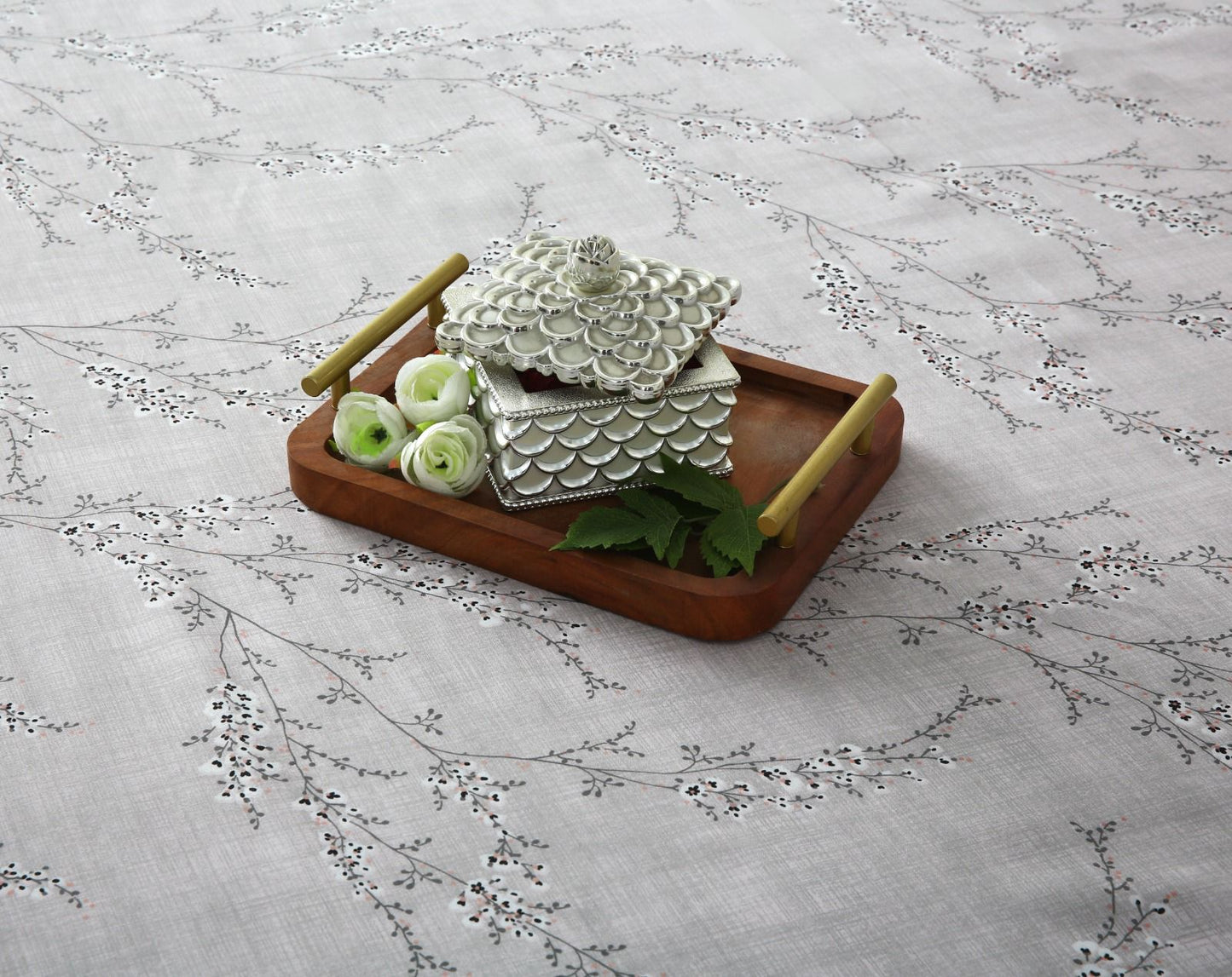 3 PCs Double Bed Sheet- Jaipur Waves BED SHEET Apricot