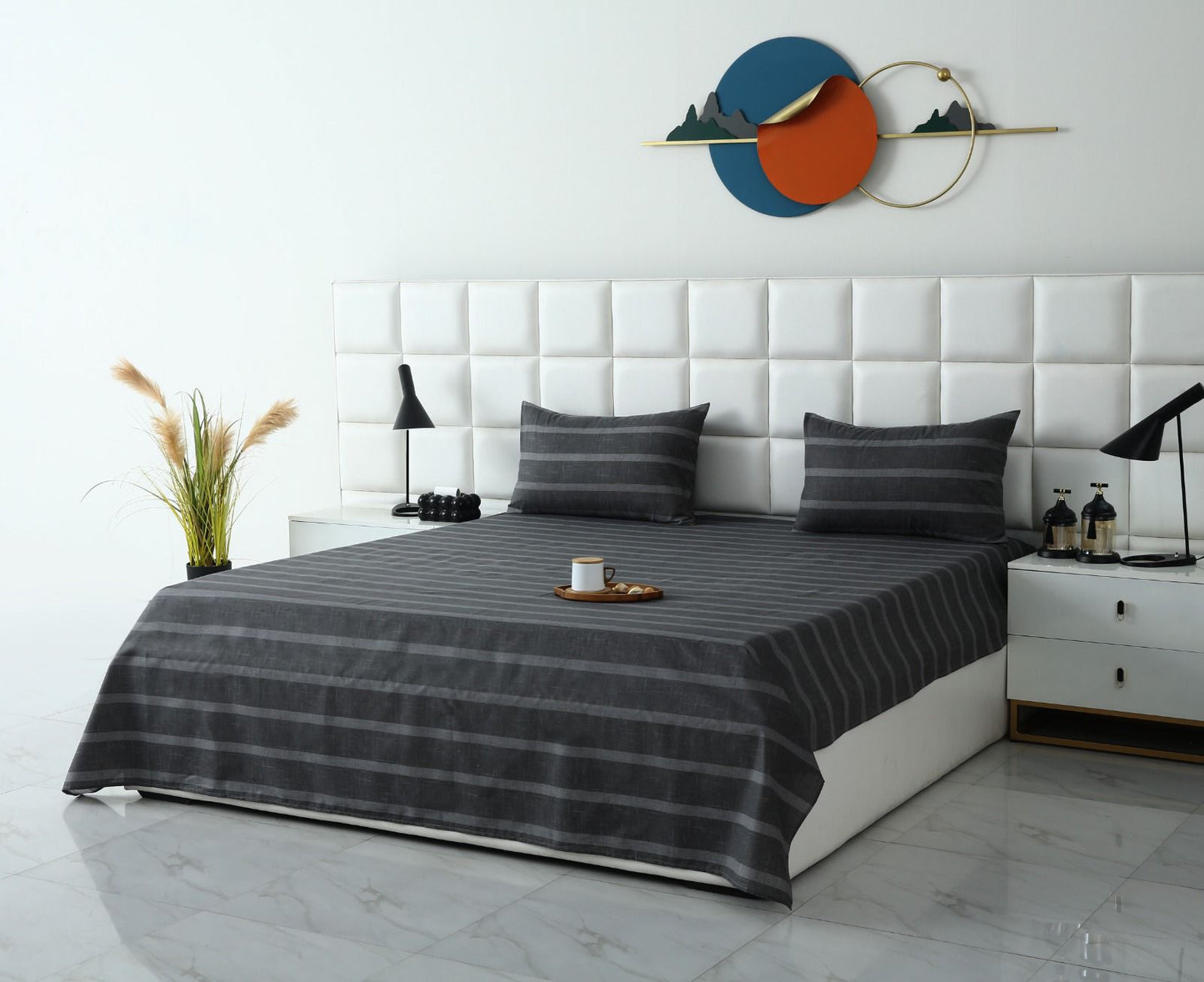 3 PCs Double Bed Sheet-DB274 BED SHEET Apricot