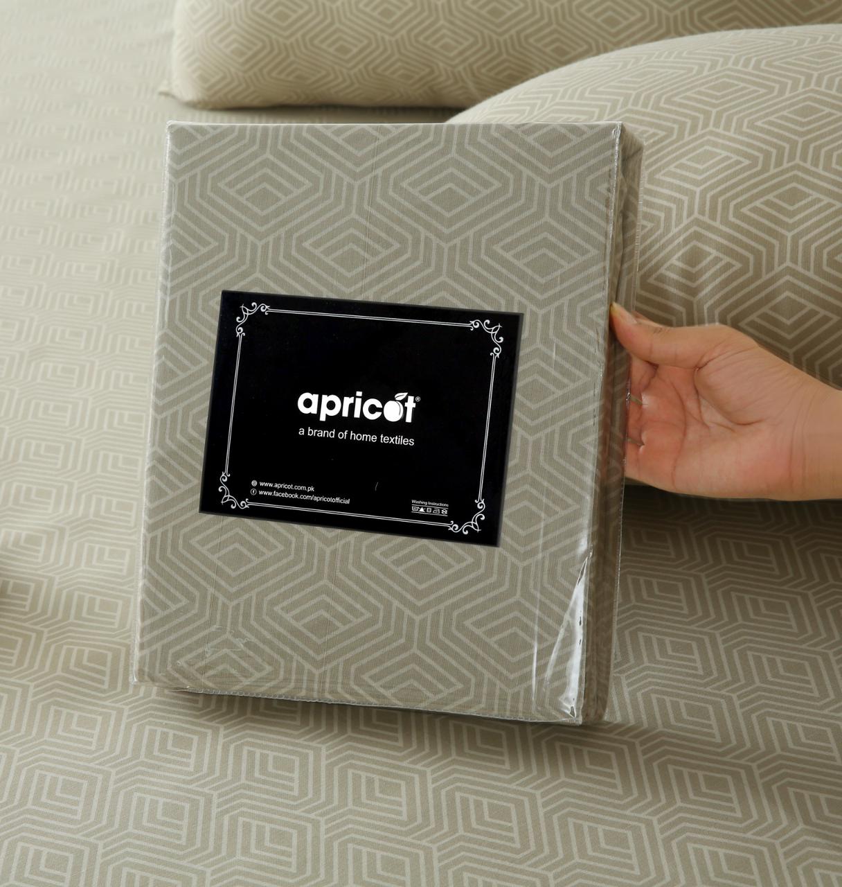 3 PCs Double Bed Sheet- Opus BED SHEET Apricot