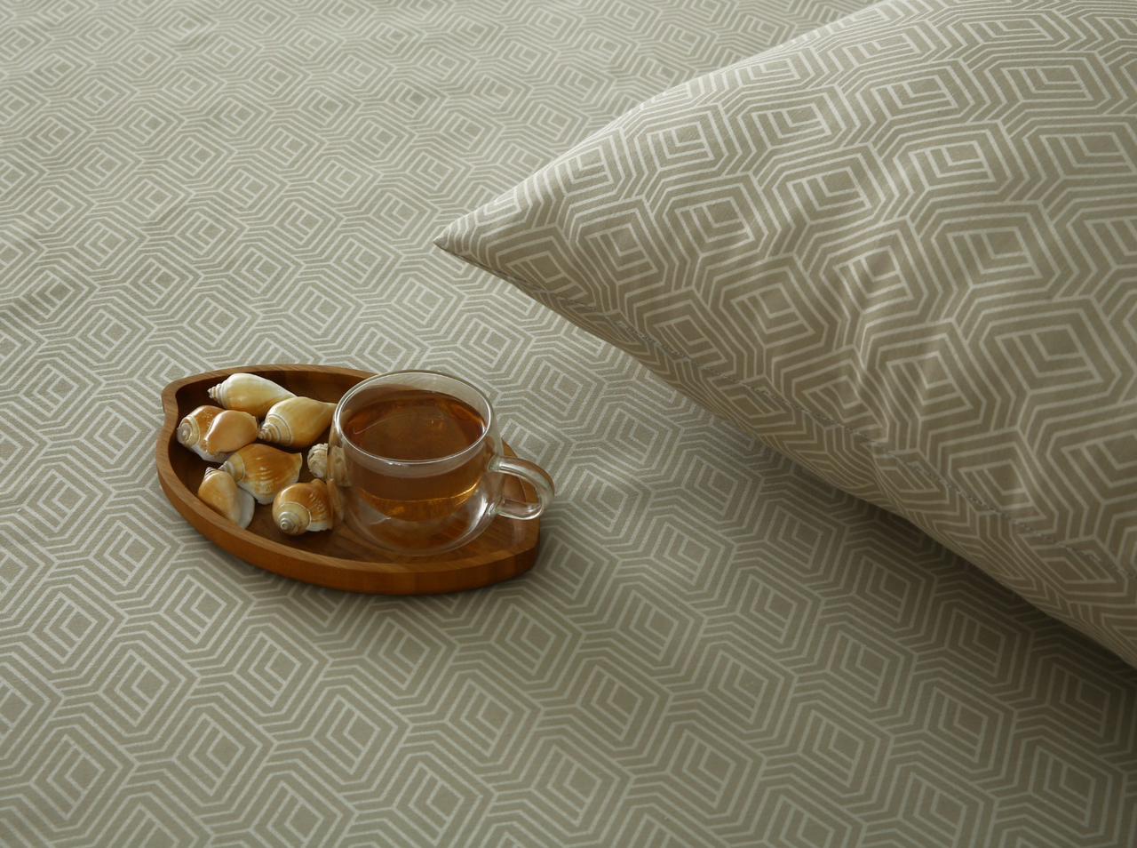 3 PCs Double Bed Sheet- Opus BED SHEET Apricot
