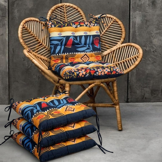 Digital Printed Chair Seaters- CS0013 cushions Apricot