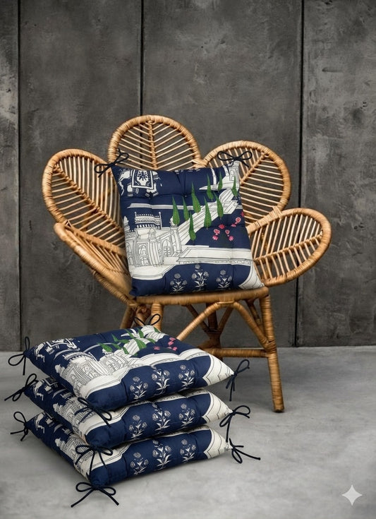 Digital Printed Chair Seaters- CS0026 cushions Apricot