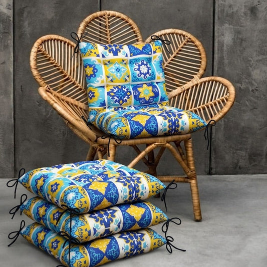 Digital Printed Chair Seaters- CS0019 cushions Apricot