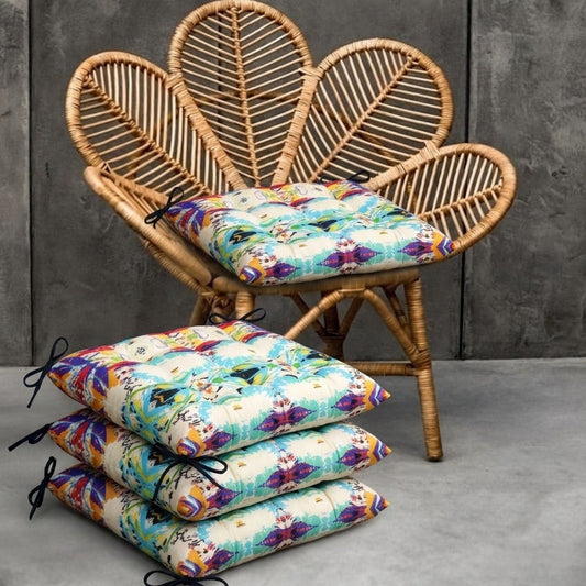 Digital Printed Chair Seaters- CS0025 cushions Apricot