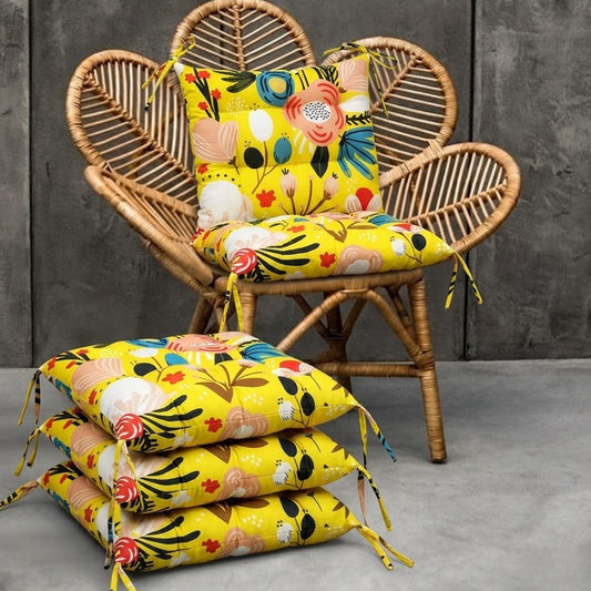 Digital Printed Chair Seaters- CS0023 cushions Apricot