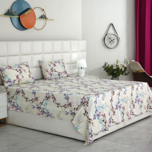 3 PCs Double Bed Sheet With Same Packing Bed Sheets Apricot