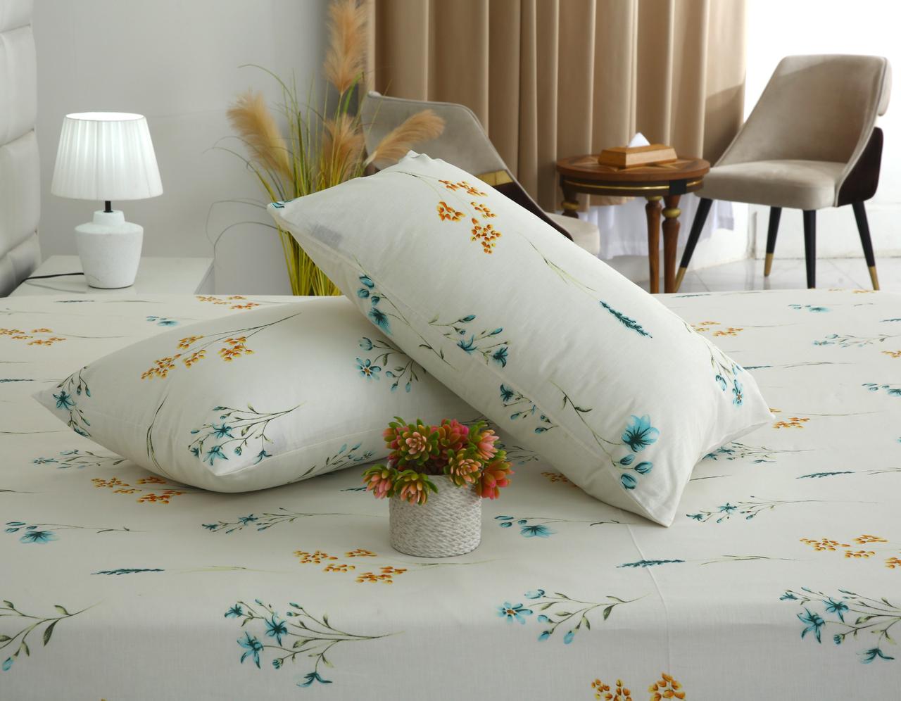 3 PCs Double Bed Sheet With Same Packing-DB-279 Bed Sheets Apricot