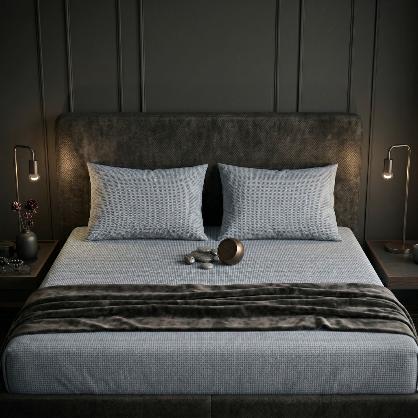 Fitted Bed Sheet- FT003 Fitted Sheets Apricot