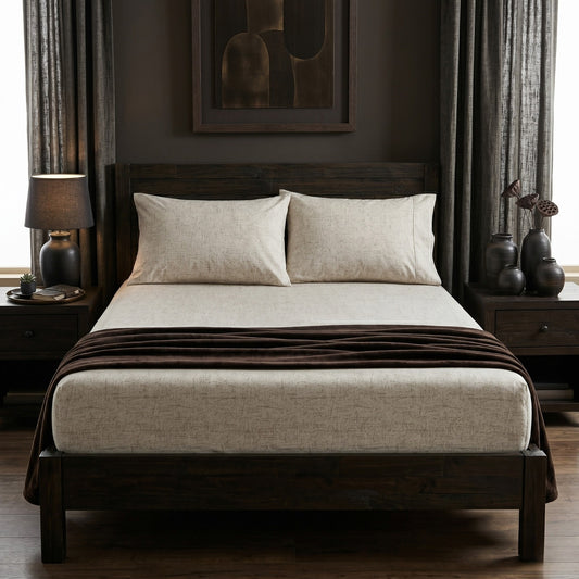 Fitted Bed Sheet- FT004 Fitted Sheets Apricot