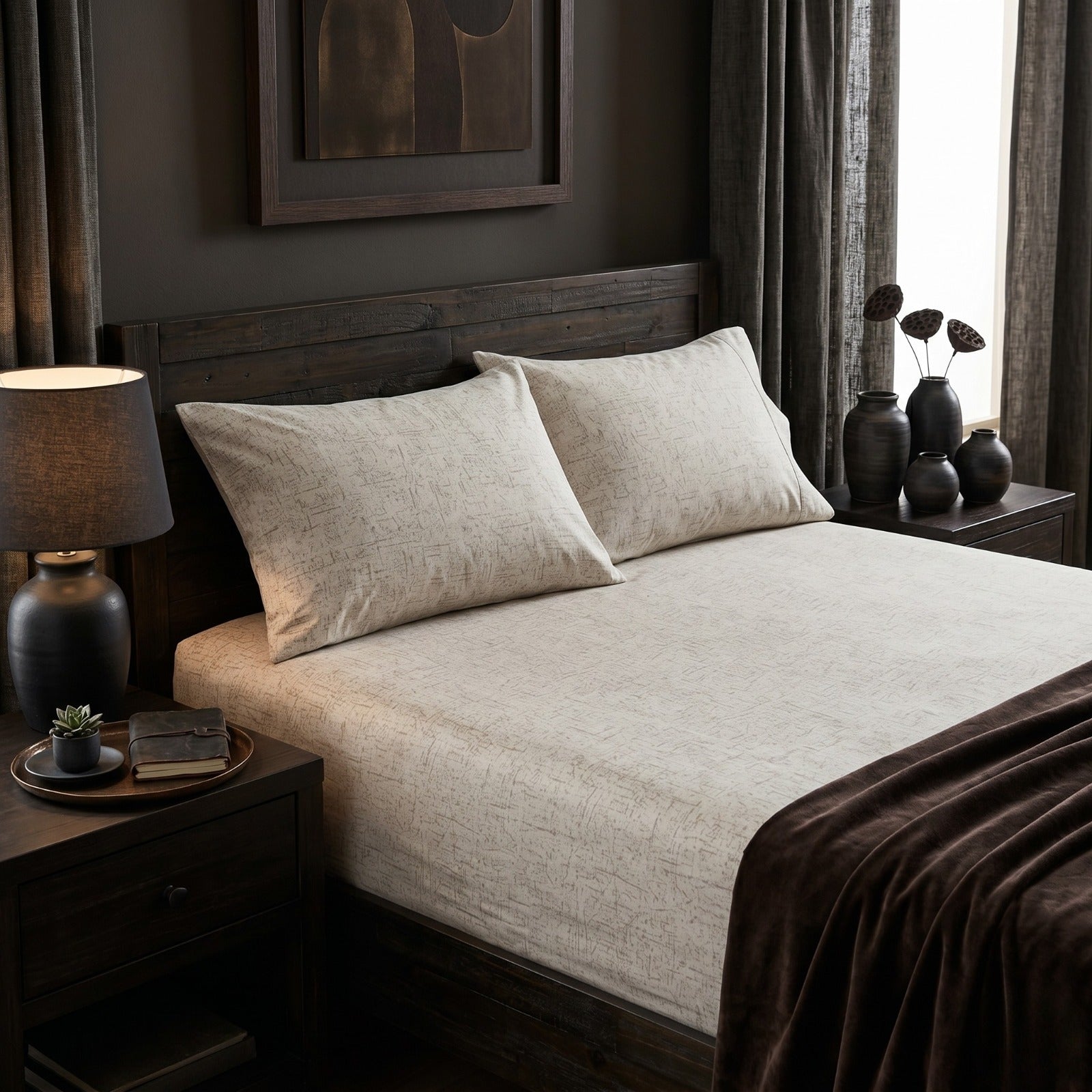 Fitted Bed Sheet- FT004 Fitted Sheets Apricot