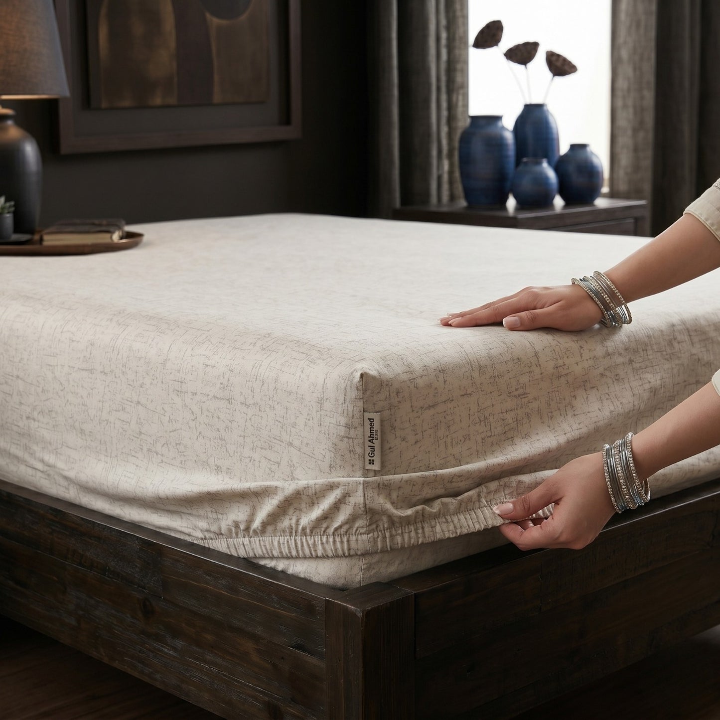 Fitted Bed Sheet- FT004 Fitted Sheets Apricot