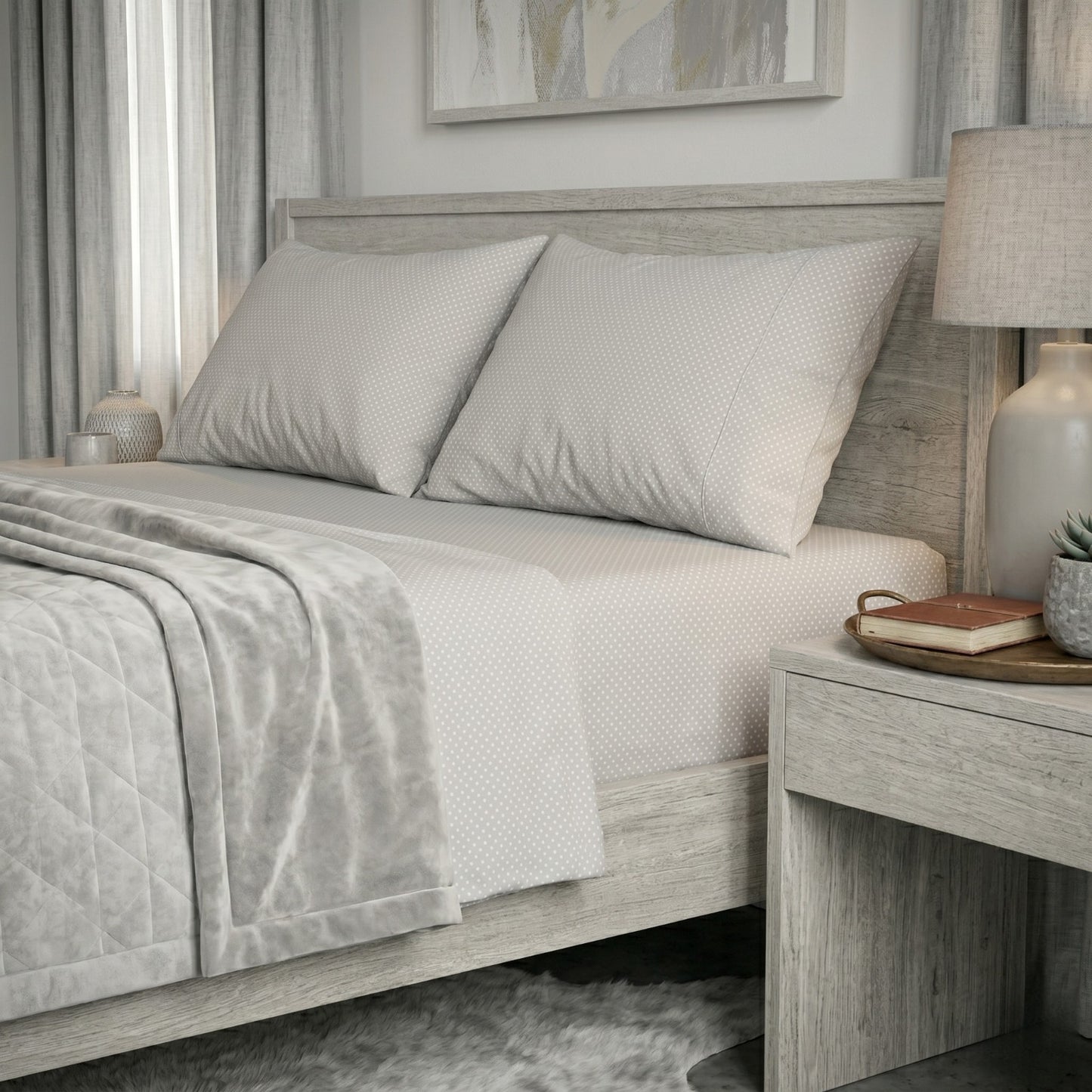 Fitted Bed Sheet- FT005 Fitted Sheets Apricot