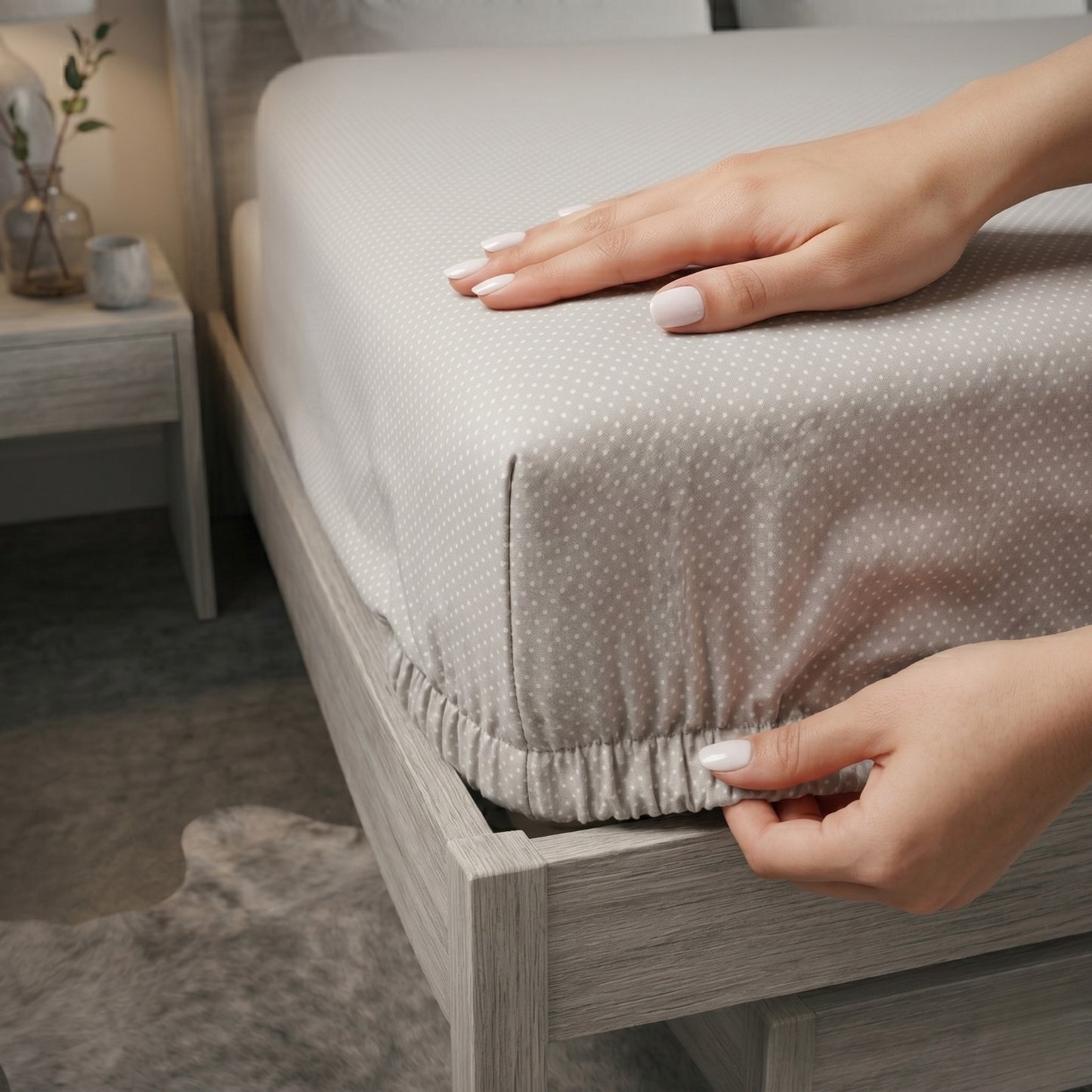 Fitted Bed Sheet- FT005 Fitted Sheets Apricot