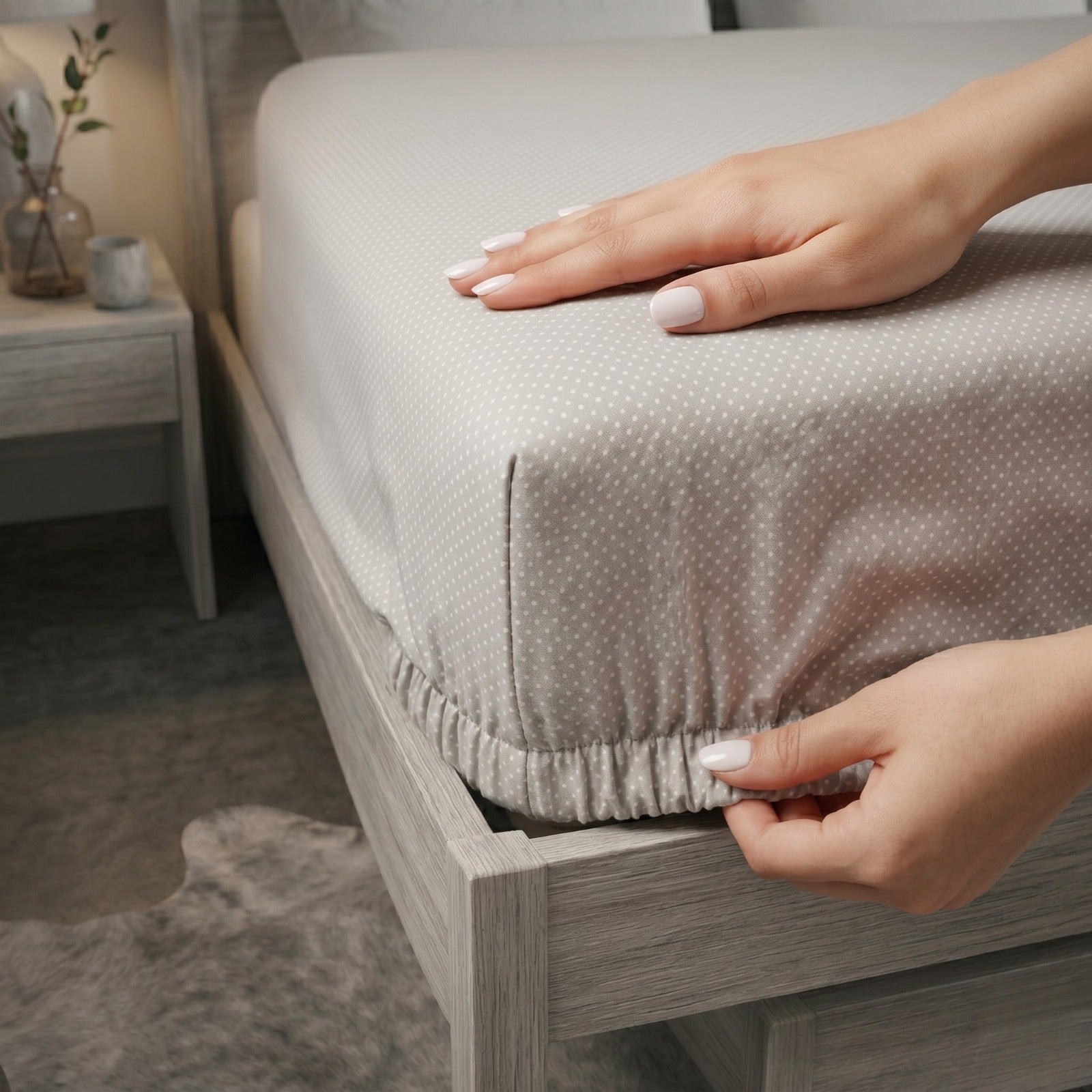 Fitted Bed Sheet- FT005 Fitted Sheets Apricot