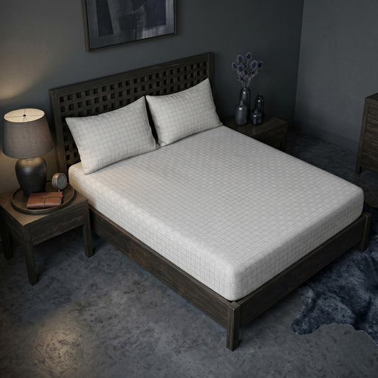 Fitted Bed Sheet- FT007 Fitted Sheets Apricot