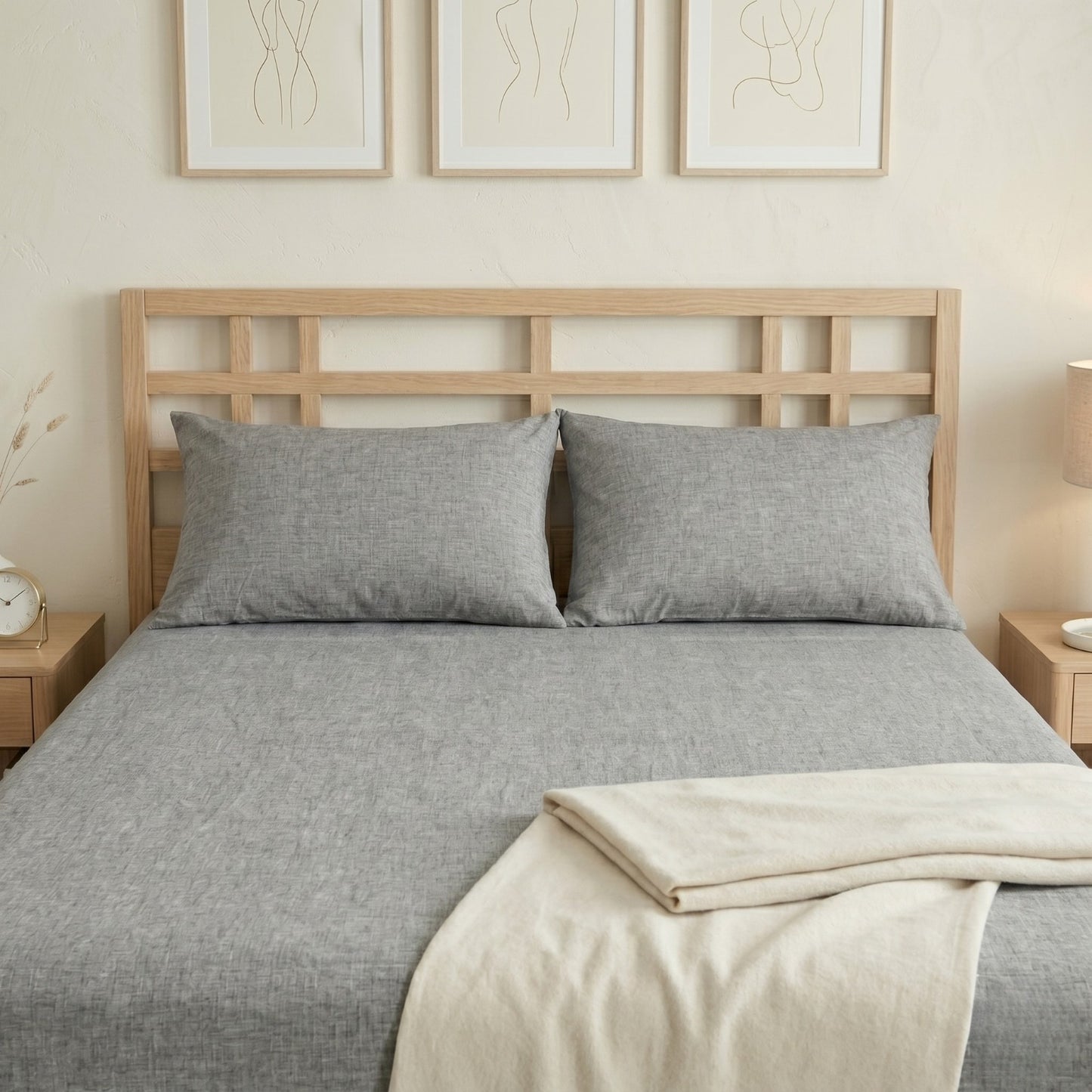 Fitted Bed Sheet- FT001 Fitted Sheets Apricot