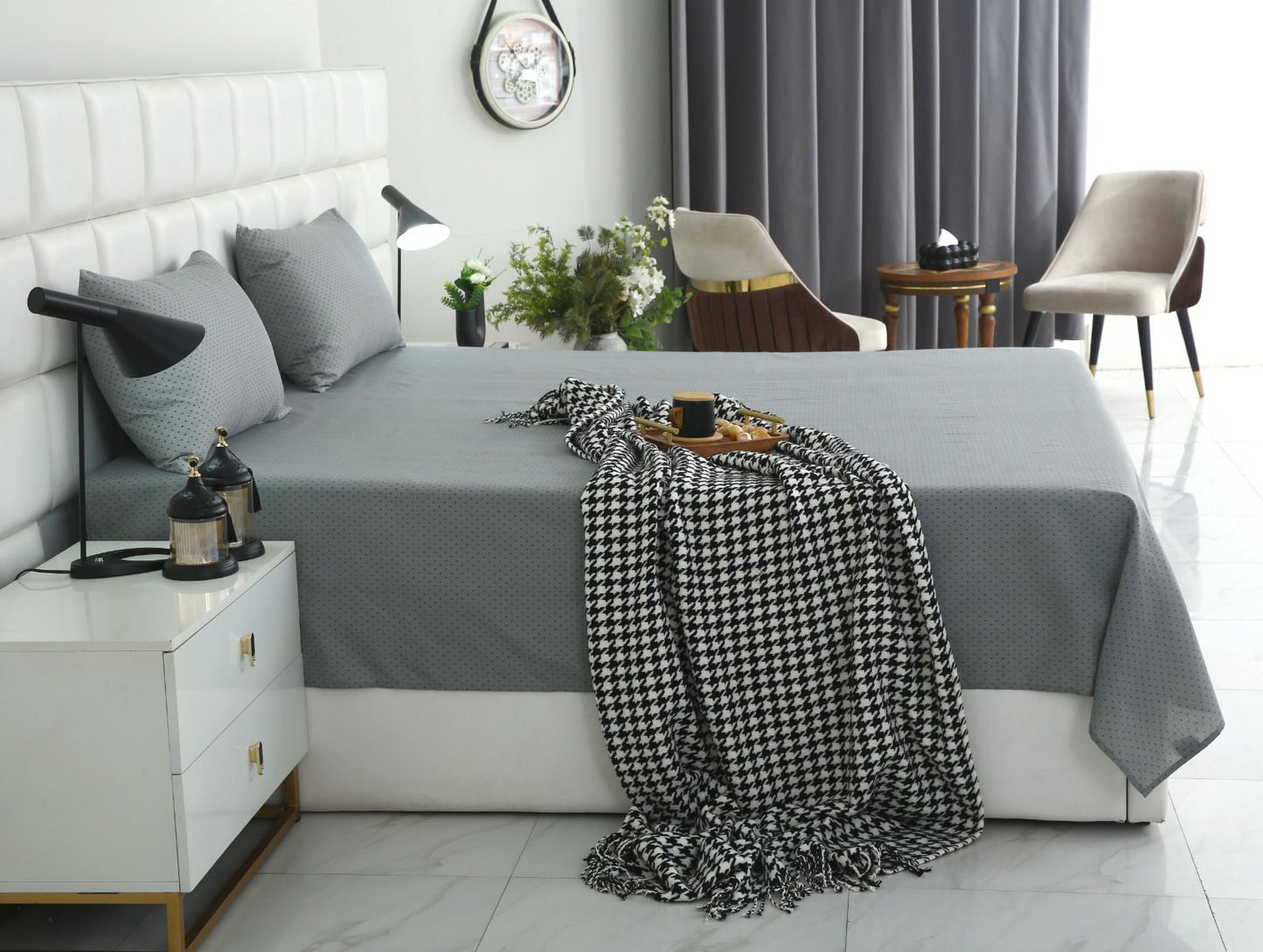 3 PCs Double Bed Sheet With Same Packing-DB-280 Bed Sheets Apricot