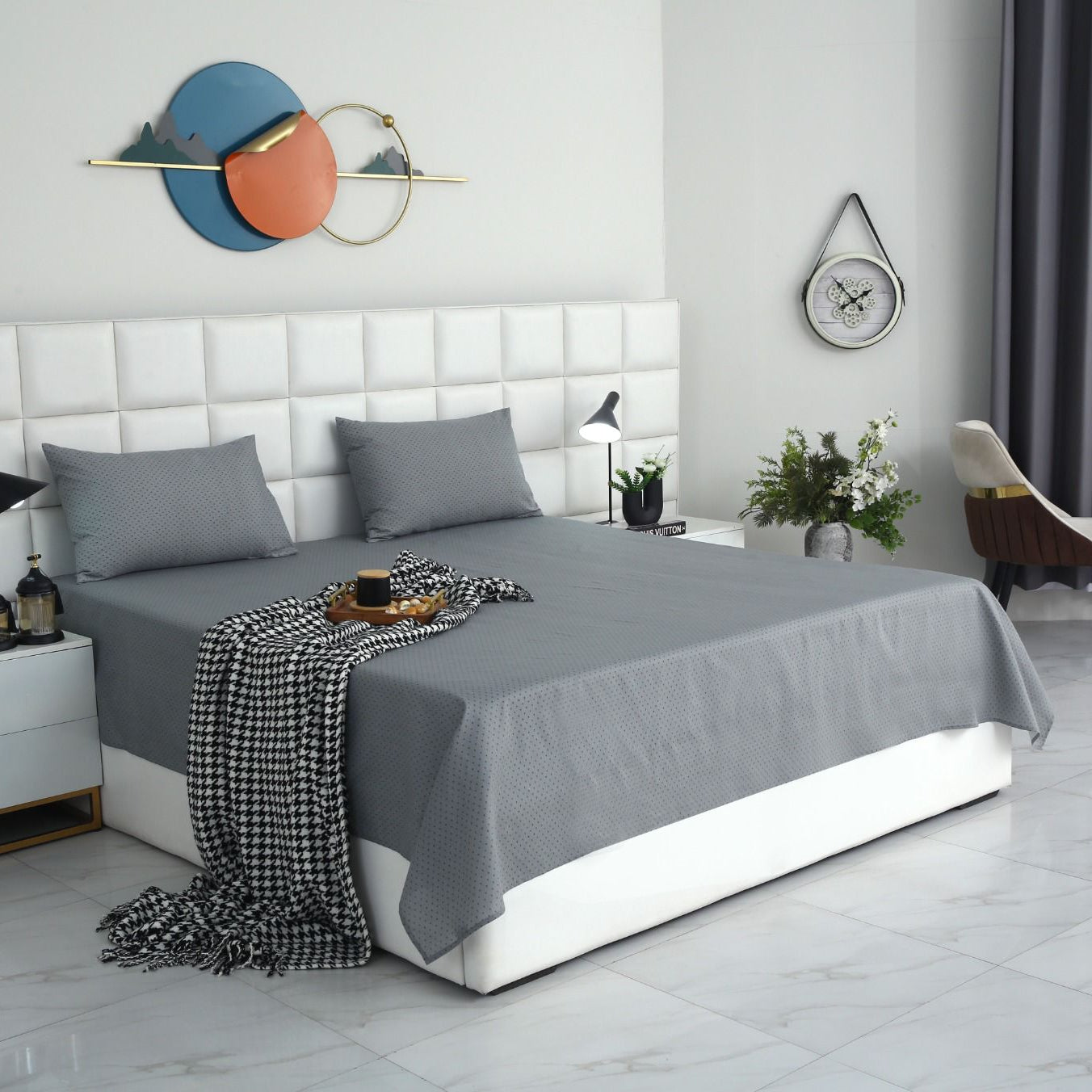 3 PCs Double Bed Sheet With Same Packing-DB-280 Bed Sheets Apricot