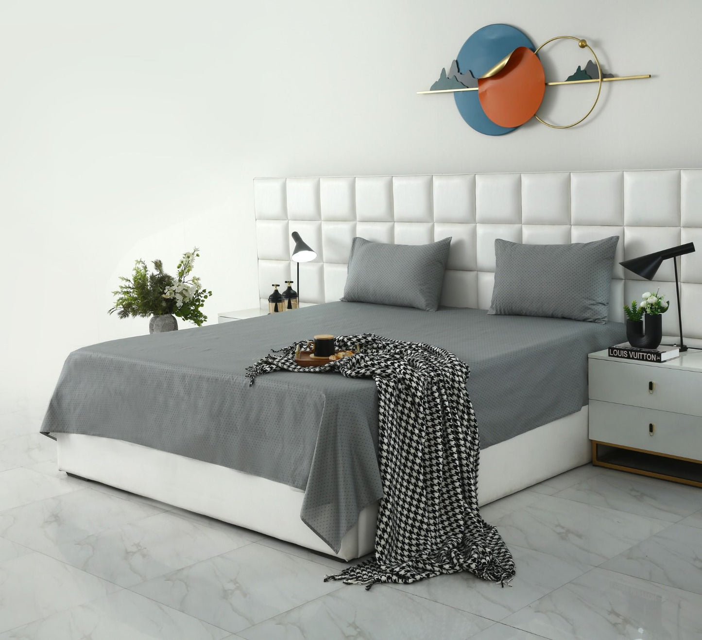 3 PCs Double Bed Sheet With Same Packing-DB-280 Bed Sheets Apricot