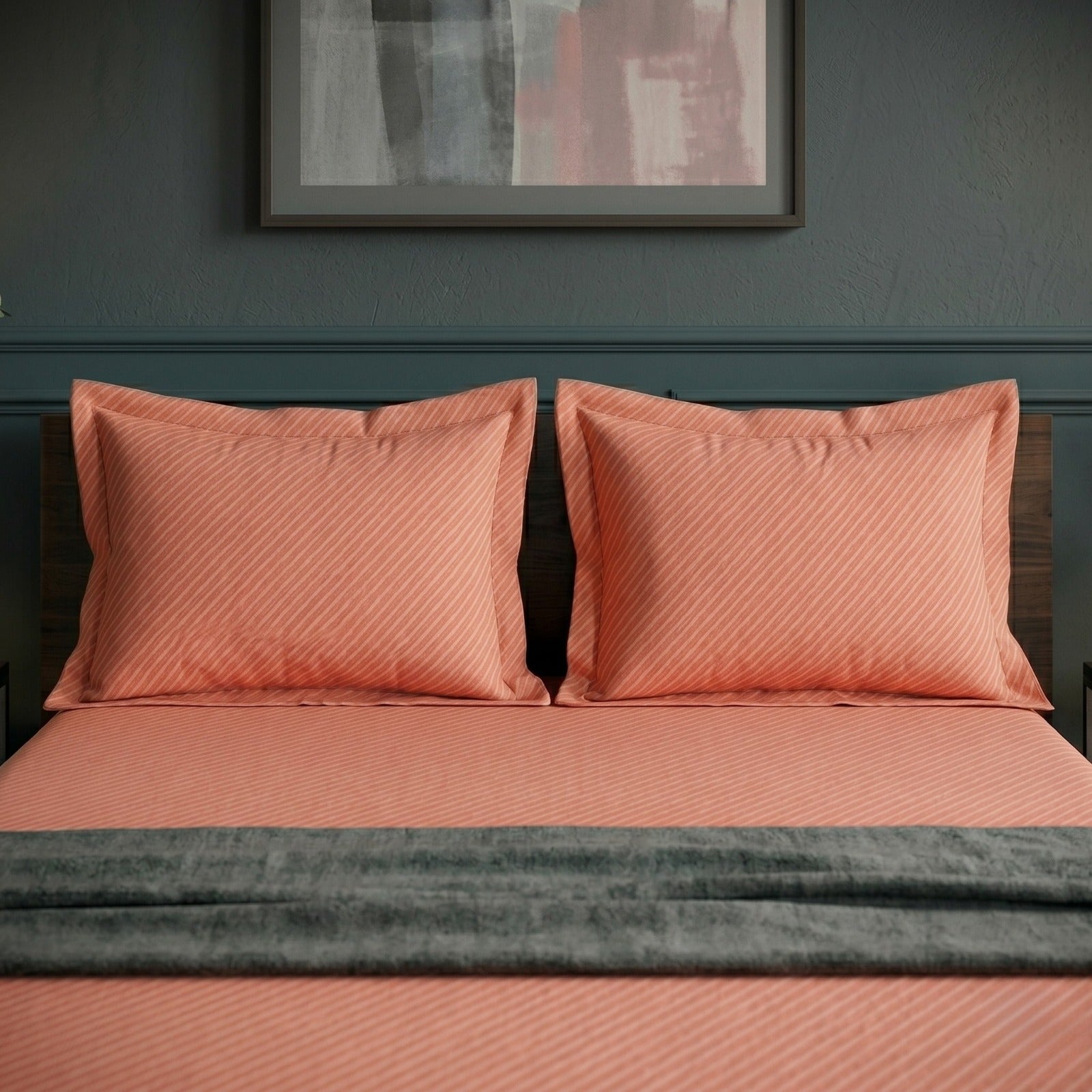 Fitted Bed Sheet-FT008 Fitted Sheets Apricot