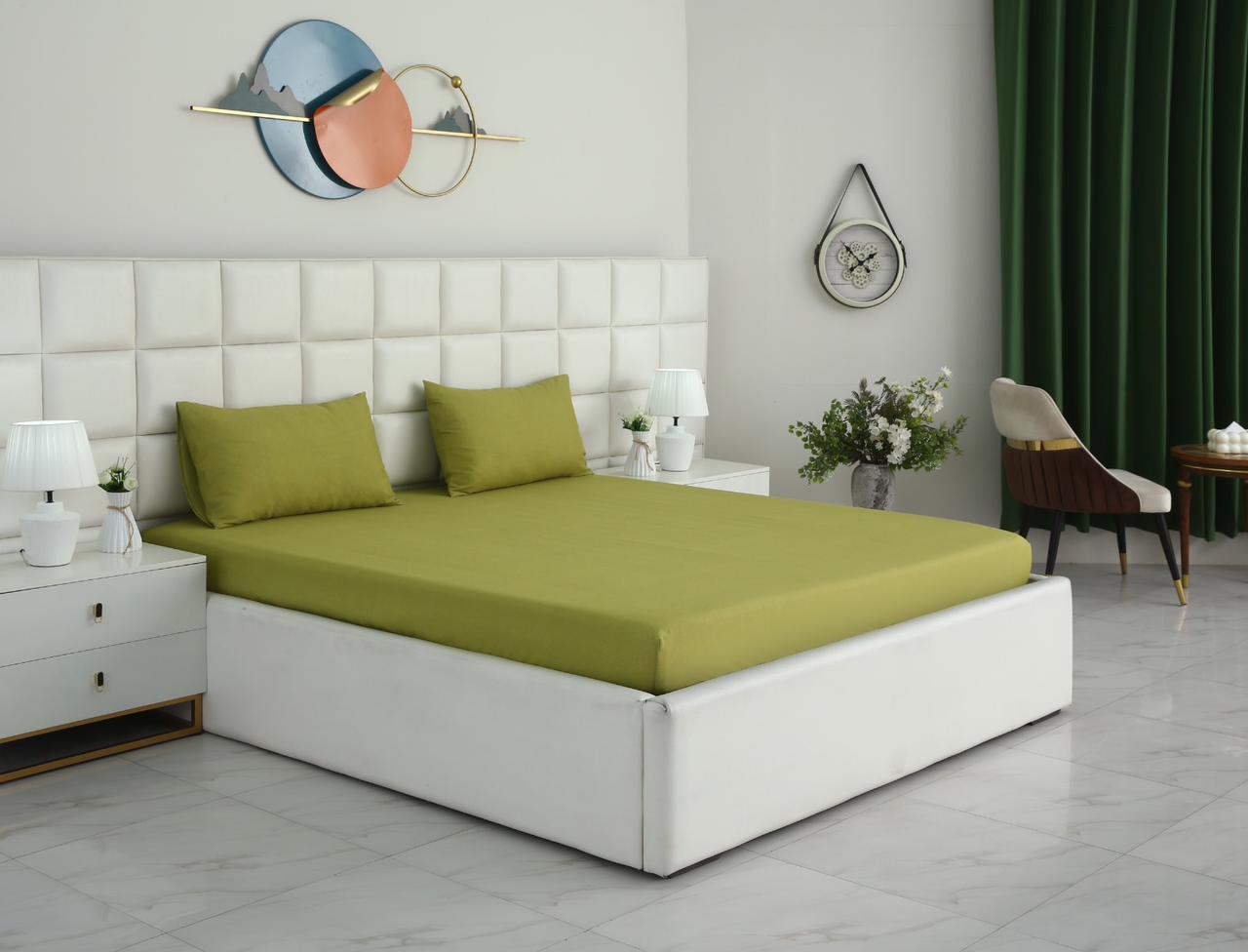 Fitted Bed Sheet-FT0017 Fitted Sheets Apricot